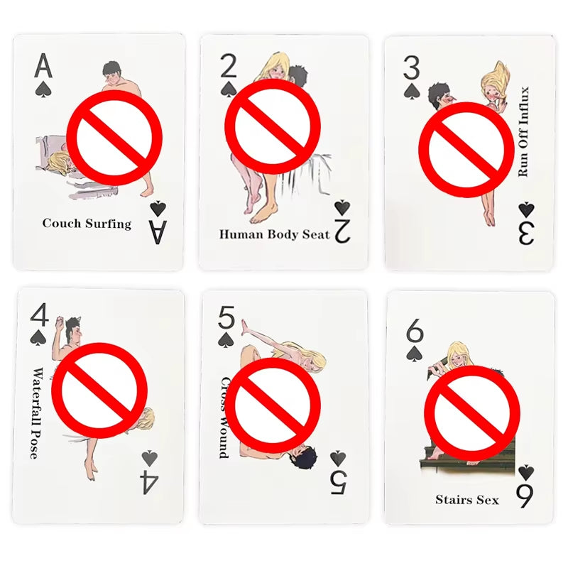54 Pcs Sex Positions Poker Role Play Adult Couples Bedroom Game Instructions Couples Flirting Sex Cards Sex Toys for Couples