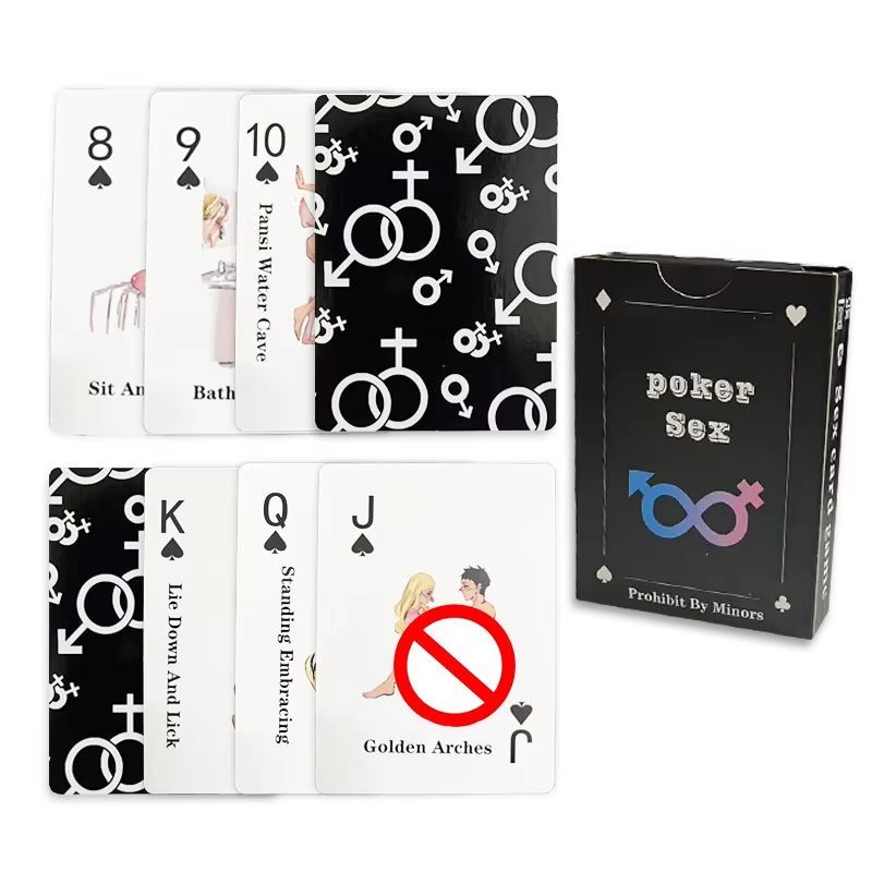 54 Pcs Sex Positions Poker Role Play Adult Couples Bedroom Game Instructions Couples Flirting Sex Cards Sex Toys for Couples