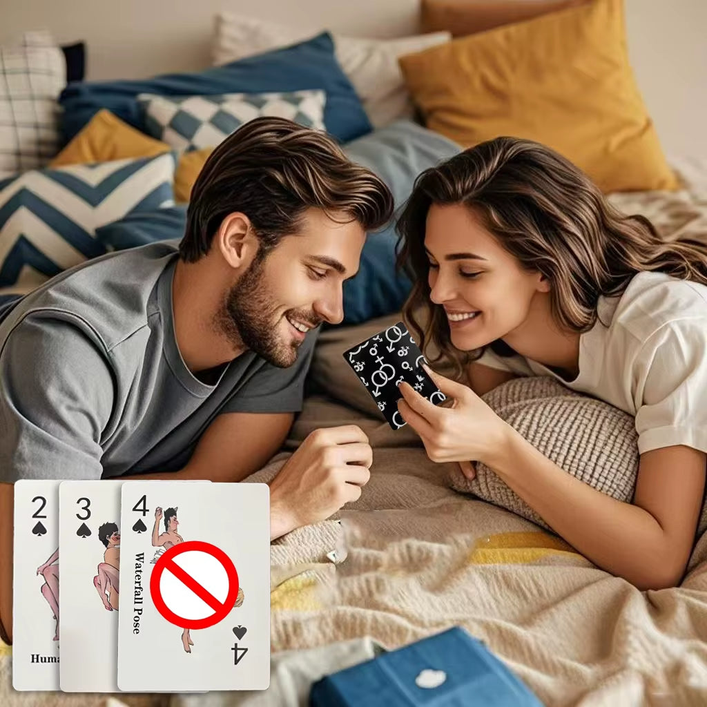 54 Pcs Sex Positions Poker Role Play Adult Couples Bedroom Game Instructions Couples Flirting Sex Cards Sex Toys for Couples