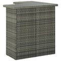 NNEVL 16 Piece Garden Bar Set with Cushions Poly Rattan Grey