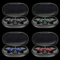 NNEDSZ Wireless Bluetooth Earphones With Charging Case - F8 - Red Double Ear