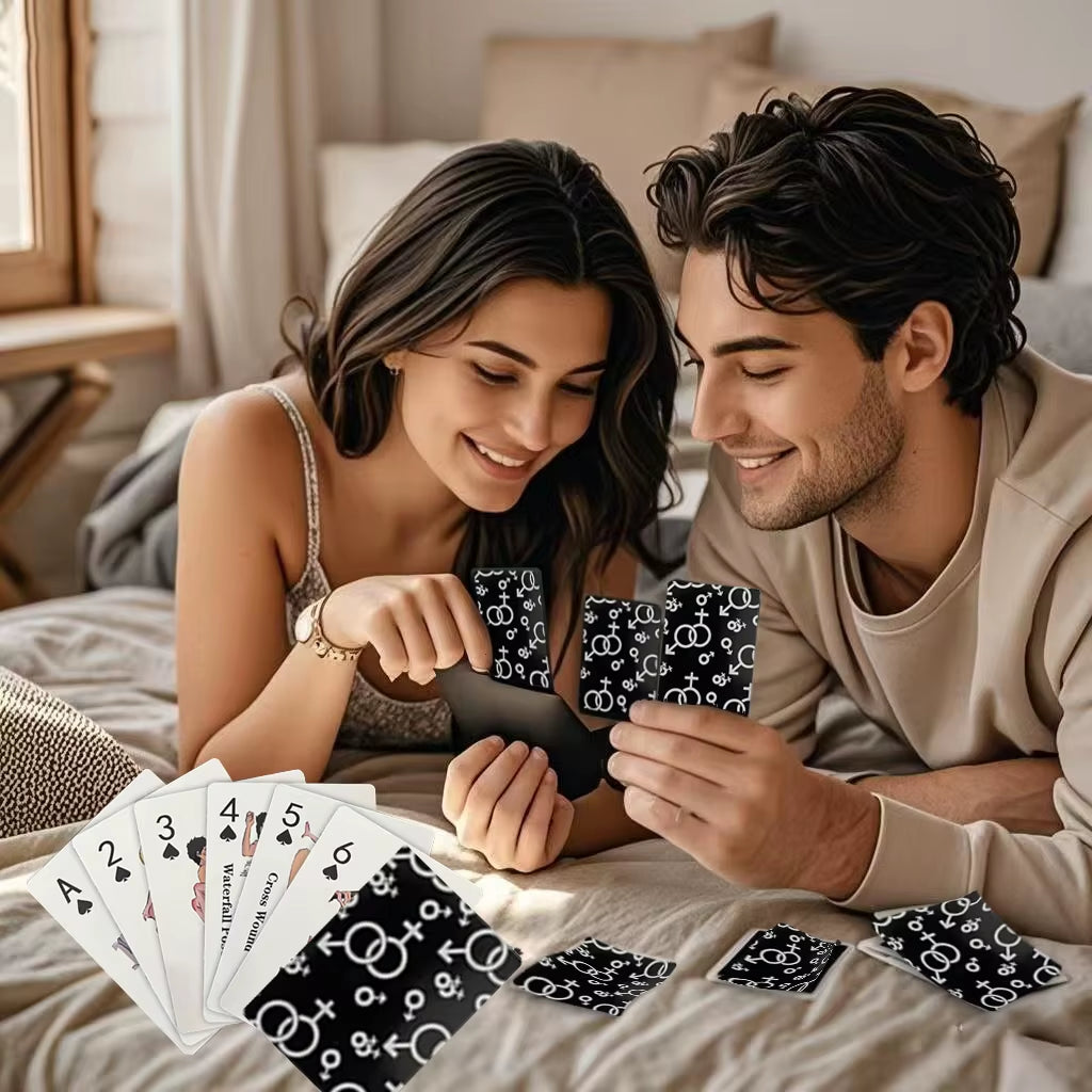 54 Pcs Sex Positions Poker Role Play Adult Couples Bedroom Game Instructions Couples Flirting Sex Cards Sex Toys for Couples